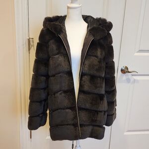 Luxurious Brown Rabbit Fur Jacket size S, M